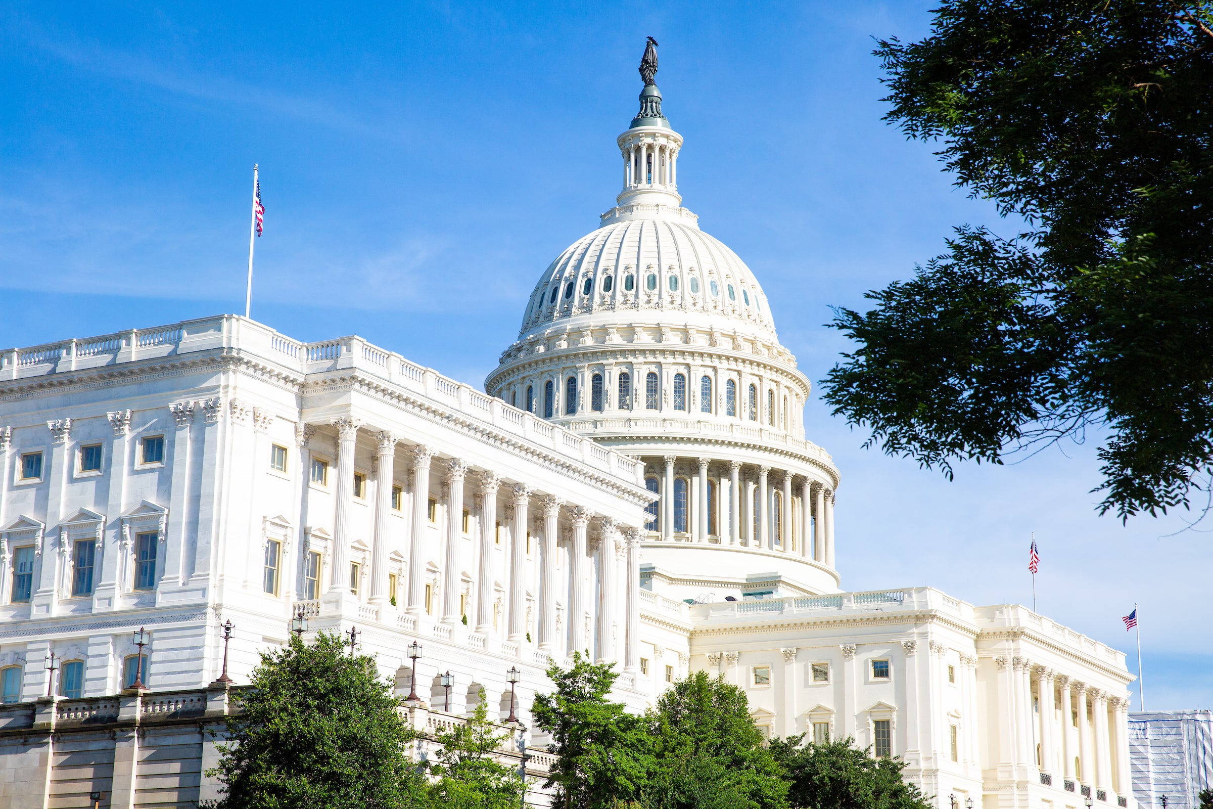 Exterior shot of U.S. Capitol