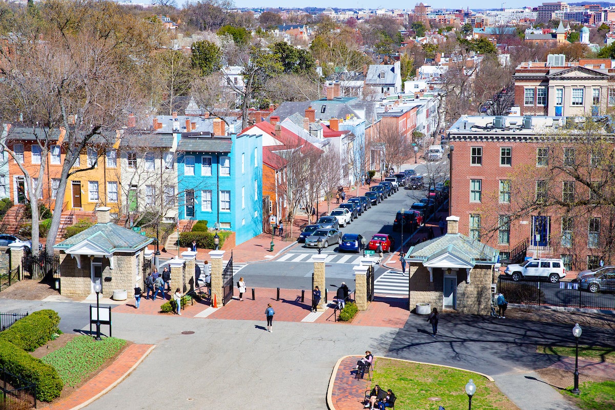 37th St NW and O St NW front entrance