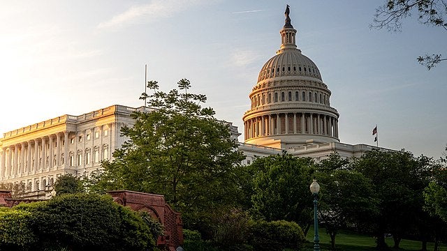 U.S. Capitol building at sunrise