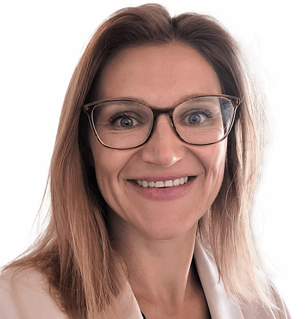 Headshot of Claire Standley, white background